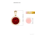 thumbnail image 3 of ANGARA Bezel-Set Round Lab Grown 2.1 Ct Ruby Solitaire Pendant for Women in 14K Yellow Gold (Size-8mm) | July Birthstone, Birthday, Anniversary, Jewelry Gift for Women | Lab-Grown Ruby Necklace, 3 of 8