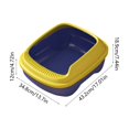 thumbnail image 4 of HWRETIE Semi Enclosed Cat Litter Box with Top Entry Lid High Sides Odor Control Covered Cat Toilet with Scoop Filter Splash Resistant Litter Tray for Indoor Cats, 4 of 6