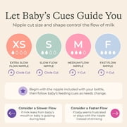 Lansinoh NaturalWave Baby Bottle Nipples, Slow Flow, 2 Ct