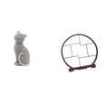 thumbnail image 1 of Figura de escritorio,Estatua de gato,linda estantería,escritorio,decoración del hogar,Expositor de artesanías,Expositor de madera para objetos de colección artísticos,Estante de, 1 of 8