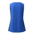 thumbnail image 6 of Summer Sleeveless Top For Women Casual Solid Color Crewneck Vest Ladies Soft Beach Tank Top Shirts Blouse, 6 of 6