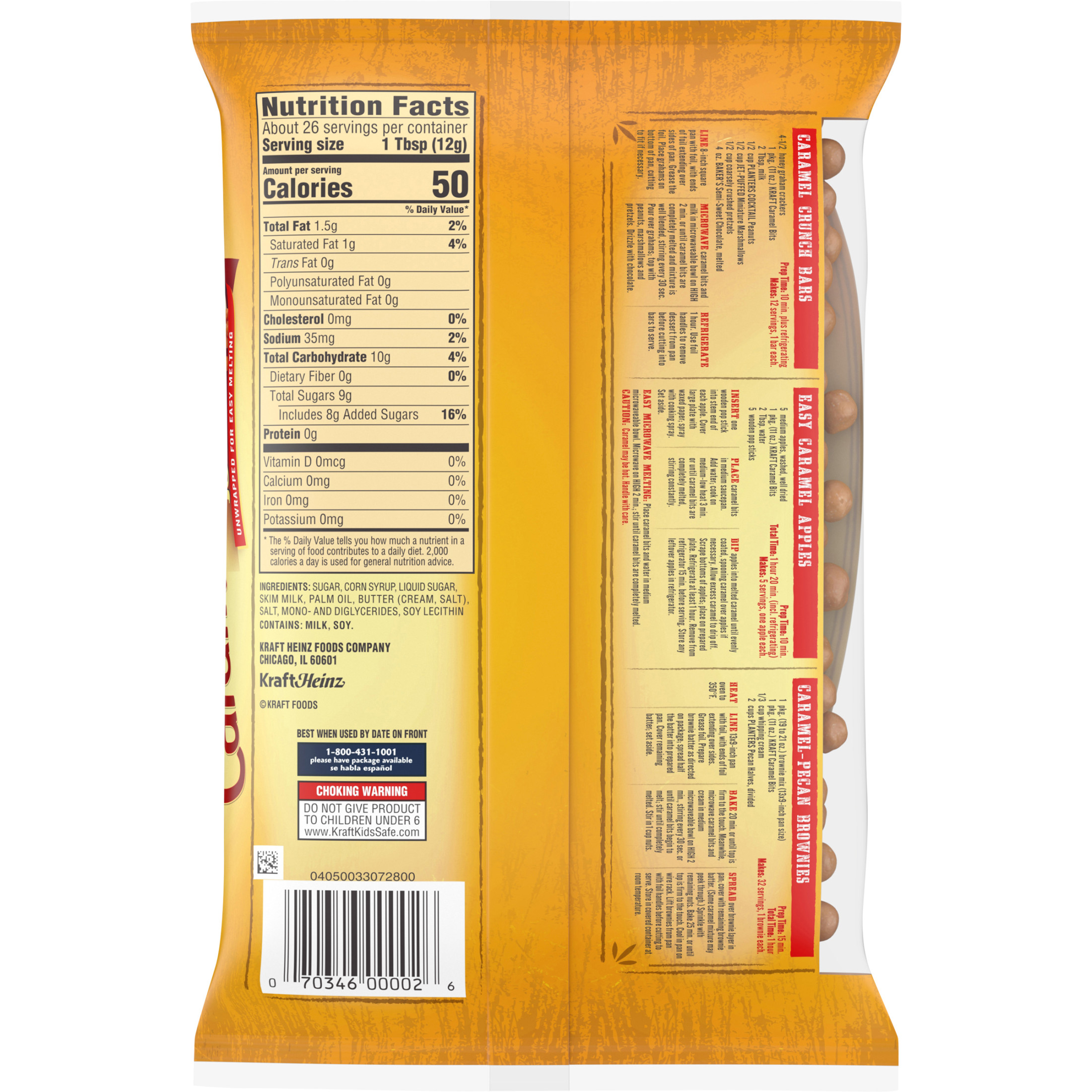 Kraft America's Classic Unwrapped Candy Caramel Bits for Easy Melting, 11 oz Bag - image 3 of 7