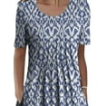 thumbnail image 3 of FASHIONWT Women Vintage Easter Printed Short Sleeve Crewneck Midi Pockets Dress, 3 of 4