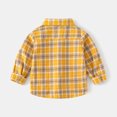 thumbnail image 4 of Coerni Toddler Baby Girls Flannel Plaid Shirt Tartan Jacket Boys Long Sleeve Button Down Lapel Blouse Casual Buffalo Check Coat, 4 of 7