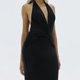 thumbnail image 1 of Vestido halter para mujer Vestido largo con cuello en V profundo Sin mangas Slim Fit Clubwear Ropa FLhrweasw Nuevo, 1 of 7