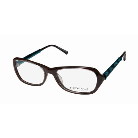 NEW KOALI 7068K WOMENS/LADIES DESIGNER FULL-RIM BROWN / TEAL FRAME DEMO LENSES 52-17-135 EYEGLASSES/EYEGLASS FRAME