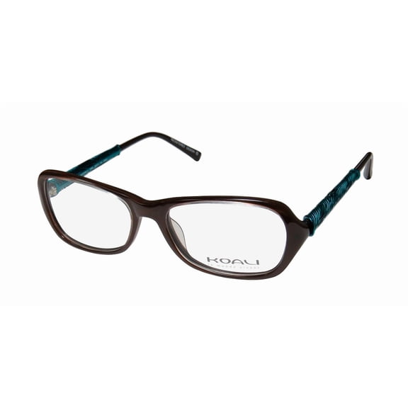 NEW KOALI 7068K WOMENS/LADIES DESIGNER FULL-RIM BROWN / TEAL FRAME DEMO LENSES 52-17-135 EYEGLASSES/EYEGLASS FRAME