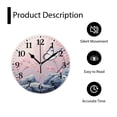 thumbnail image 4 of 12 Inch Wall Clock Battery Operated Silent Clock Decorative for Office, Kitchen, Outdoor, Living Room，Butterfly in Japanese Rock Garden Sand Wave Cherry Blossom Elegant Pattern, 4 of 4