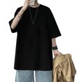 thumbnail image 2 of Hombres Camiseta de Manga Corta Patrón Impreso Suelto Cómodo Moda Hombre Camiseta de Manga Corta Negro XL, 2 of 12