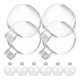 thumbnail image 2 of ColoMX 10 botellas de jugo para exteriores, transparentes, para leche, selladas, para bebidas frías., 2 of 7