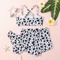 thumbnail image 5 of kpoplk Girl's Swimsuits 3 Piece Bathing Suits with Cover Up Halter Triangle Seashell Bikini Swimwear(Black,8-9 Y), 5 of 8