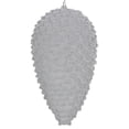 thumbnail image 1 of Vickerman MT195807D 10 in. Silver Flocked Pinecone Ornament, 1 of 2