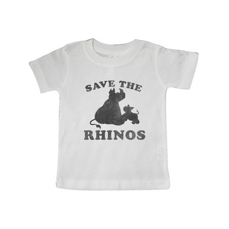 

Inktastic Save the Rhinos with Cute Rhinos Gift Baby Boy or Baby Girl T-Shirt