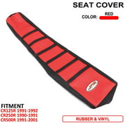 AnXin Red/Black Gripper Soft Motorcycle Seat Cover for CR500 1991-2001 1992 1993 1994 1995 1996 1997 1998 1999 2000