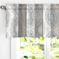 thumbnail image 5 of DriftAway Adrianne Damask/Floral Pattern Window Curtain valance 52”x18”, Yellow/Gray, 5 of 5