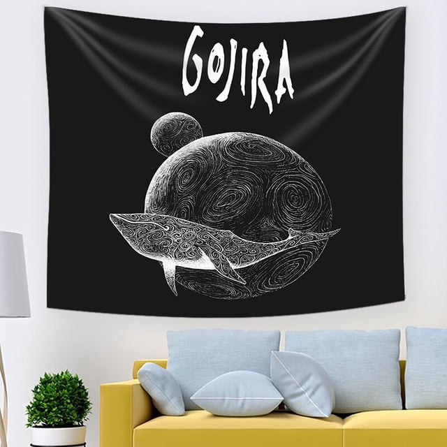 Tapiz de pared Gojira Room Aesthetic 150x130 cm en microtela