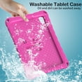 thumbnail image 3 of KOMI Kids Case for iPad Mini 6th Generation 2021 8.3-inch - Screen Protector Included - Butterfly Kickstand - Child Friendly EVA Foam Shockproof Cover Case with Shoulder Strap, Rose Pink, 3 of 5