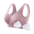 thumbnail image 2 of Oksale Mesh Sports Bras for Women Hollow Out Plus Size Yoga Workout Bra with Removable Pads Breathable Lightweight Supportive Push Up Bralettes Pink XL, 2 of 5