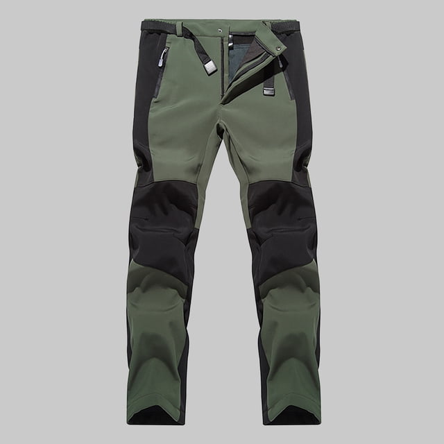RKSTN Pants for Men Fall Velvet Thickened Sports Soft Color Matching Ski Pants Loose Trousers Straight Leg Pants