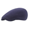 thumbnail image 2 of Beanie Hats for Unisex Blue 1 Pieces Newsboy Men's Hat Cotton Soft Stretch Fit Men Cap Cabbie Driving, 2 of 5