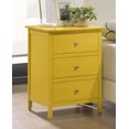 thumbnail image 6 of Nmkwnr 3 Drawer Beside Table with Handle, Nightstand for Living Room, Bedroom, Yellow, 6 of 6