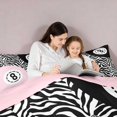 thumbnail image 4 of Erosebridal Lucky 8 King Size Comforter Sets Zebra Comforters King Size, Zebra Pink, Pink Reversible 3pcs 1 Comforter and 2 Pillowcases, 4 of 6