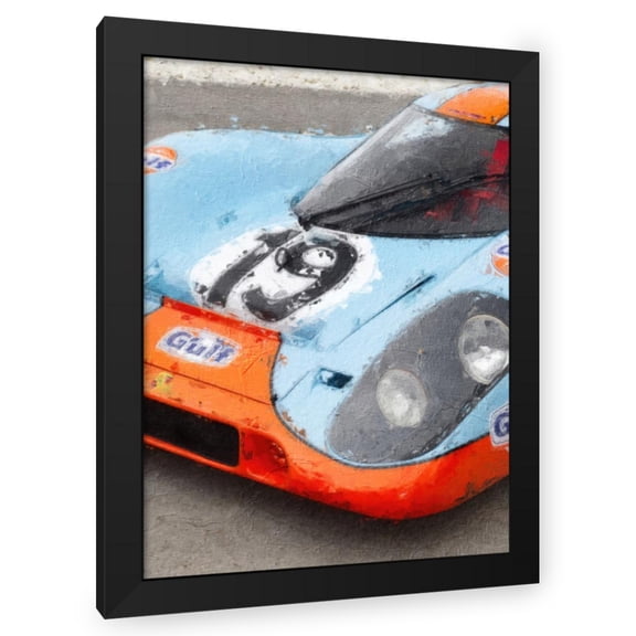 Stephen Chambers 19x24 Black Modern Wood Framed Wall Art Titled - Porsche 917 Gulf 10