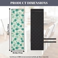 thumbnail image 4 of TSOVTHRID Floral Leaf Cyan Print Quilted Dining Room Chair Covers Soft Armless Chair Slipcovers with Detachable Strap Stretch Seat Cushion Covers for Dining Room, Set of 4, 4 of 7