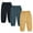 Beige & Grayish Blue & Black, variant on MYGBCPJS 3Pack Boys Girls Cotton Linen Harem Pants Baby Bloomer Trousers Toddler Summer Joggers Bottoms