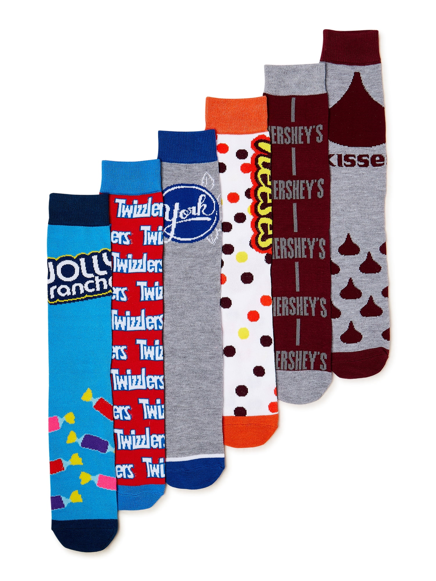 Bioworld Hersheys Men's Crew Socks, 6-Pack
