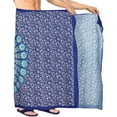 thumbnail image 2 of LA LEELA Men's Swim Bath Trunk Swimsuit Regular Surfing Swimwear Sarong Long Pareo Beach Wrap One Size Mandala, Blue Summer Vacation Aloha, 2 of 5