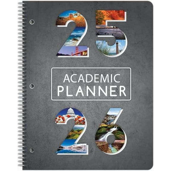 Dated Middle High School Student Planner 2025-2026 Academic School Year, Large (8.5" by 11") Matrix Style Datebook with Telluride Cover