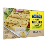Gorton’s Grilled Tilapia Fillets with Roasted Garlic and Butter, Frozen, 2 Count, 6.3 Ounce Package