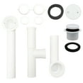 thumbnail image 4 of Westbrass 14" White Polypropylene Tip-Toe Drain Bathtub Assembly with 2-Hole Overflow, Powder Coat White, 4 of 12