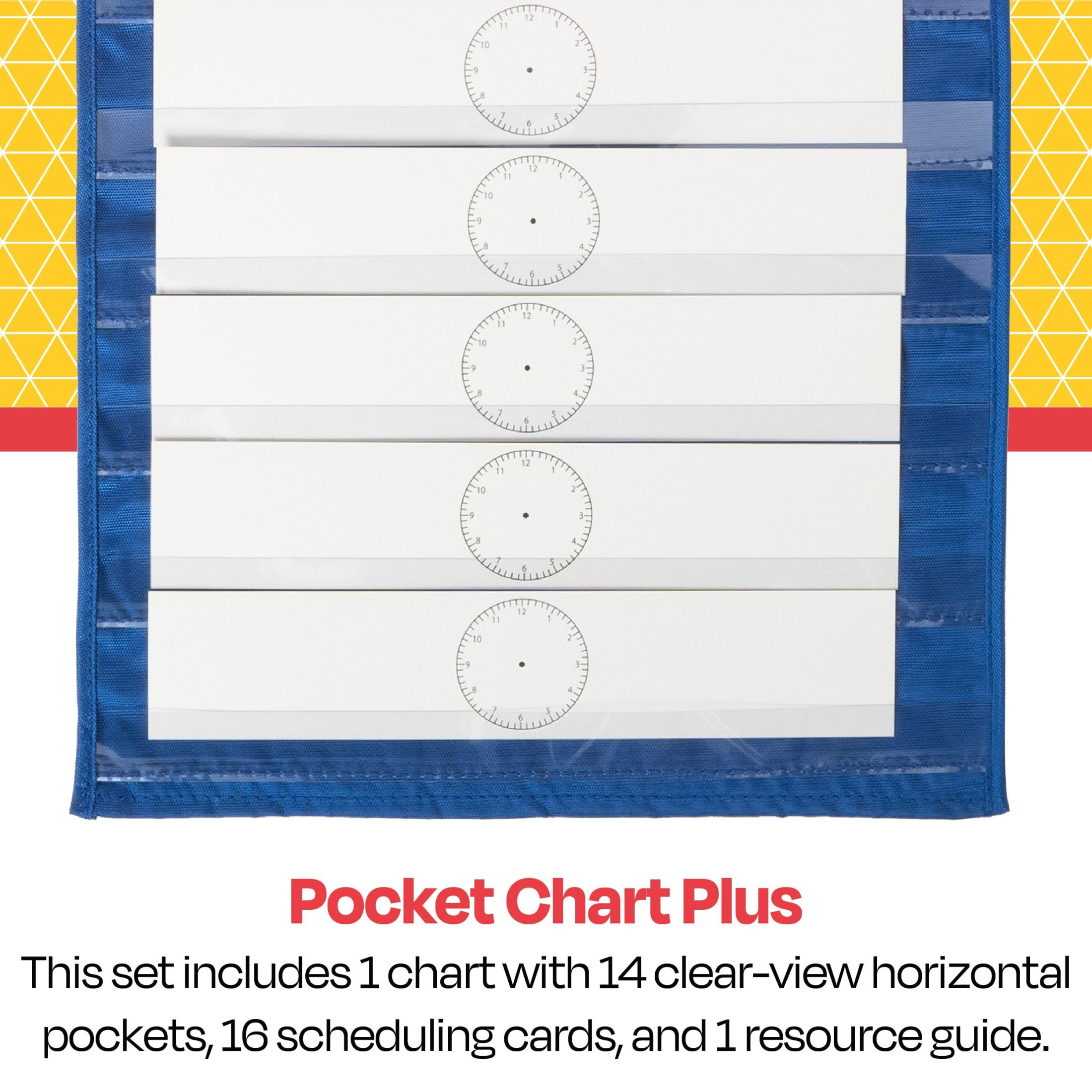 School Smart Pocket Chart For The Classroom, 12-1/2 x 33 Inches