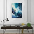 thumbnail image 2 of Beautiful Waves Abstract Oil Painting Canvas Art Poster Wall Art Print Modern Unique Family Bedroom Living Room Decor, 2 of 6