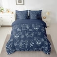 thumbnail image 2 of Erosebridal Cute Axolotl Bedding Queen Size,Cartoon Animal Comforter Sets with Sheets,Deep Blue Bedding Sets Queen Size For Teens,Super Cozy Room Decoration Reversible,7-Piece, 2 of 6