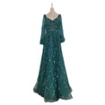 thumbnail image 5 of Vestido de noche de lujo con cuentas de industria pesada dorada, vestido de reina de temperamento sexy de alta sociedad, 5 of 5