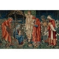 thumbnail image 2 of Sir Edward Coley Burne-Jones 18x13 Black Ornate Wood Framed Double Matted Museum Art Print Titled - The Adoration of the Magi (1904), 2 of 5
