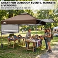 thumbnail image 3 of EAGLE PEAK 17' x 10' Pop up Gazebo Canopy Tent Instant Outdoor Canopy Sun Shelter (Brown), 3 of 11