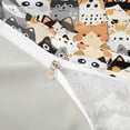 thumbnail image 4 of jejeloiu Cute Cat Pattern Twin Bedding Kids,Colorful Pet Print Duvet Cover Set,Reversible,2-Piece(No Comforter), 4 of 6