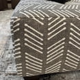 thumbnail image 4 of Roundhill Furniture Marvella Living Room Ottoman, Herringbone-Inspired Fabric Upholstery, 4 of 6