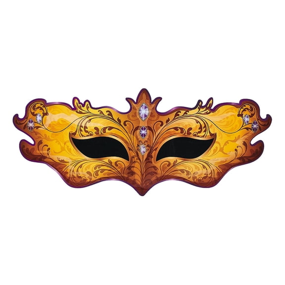 Fun Express Masquerade Mask Cardboard Stand-Up Mardi Gras Party Decor 1 Piece 5' Tall