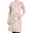 thumbnail image 5 of Pioneer Flower Floral Print Pattern Apron for Women and Men, Cotton Linen Waterproof with Pockets, Adjustable, 33x27 Inch for Kitchen, Gardening, BBQ, Salon, 5 of 6