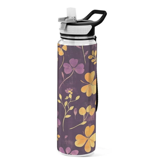 BZSMCE Sport Bottle Blooming Night Outdoor sports Water Bottle Size: 10.4x3in