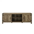 thumbnail image 4 of Pemberly Row Meuble Télé Console de Style Ferme avec Porte de Grange de 70 Pouces en Chêne Rustique, 4 of 4