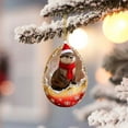 thumbnail image 6 of Taicans forest Animal Egg Ornaments – Cozy forest Christmas Ornaments with Santa Hat & Bells,Acrylic Cute forest Animal Christmas Trees Hanging Decorations,Nature-Themed Home Decor,Animal Lovers Gift, 6 of 6