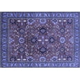 thumbnail image 1 of Ahgly Company Machine Washable Indoor Rectangle Oriental Blue Industrial Area Rugs, 7' x 10', 1 of 4
