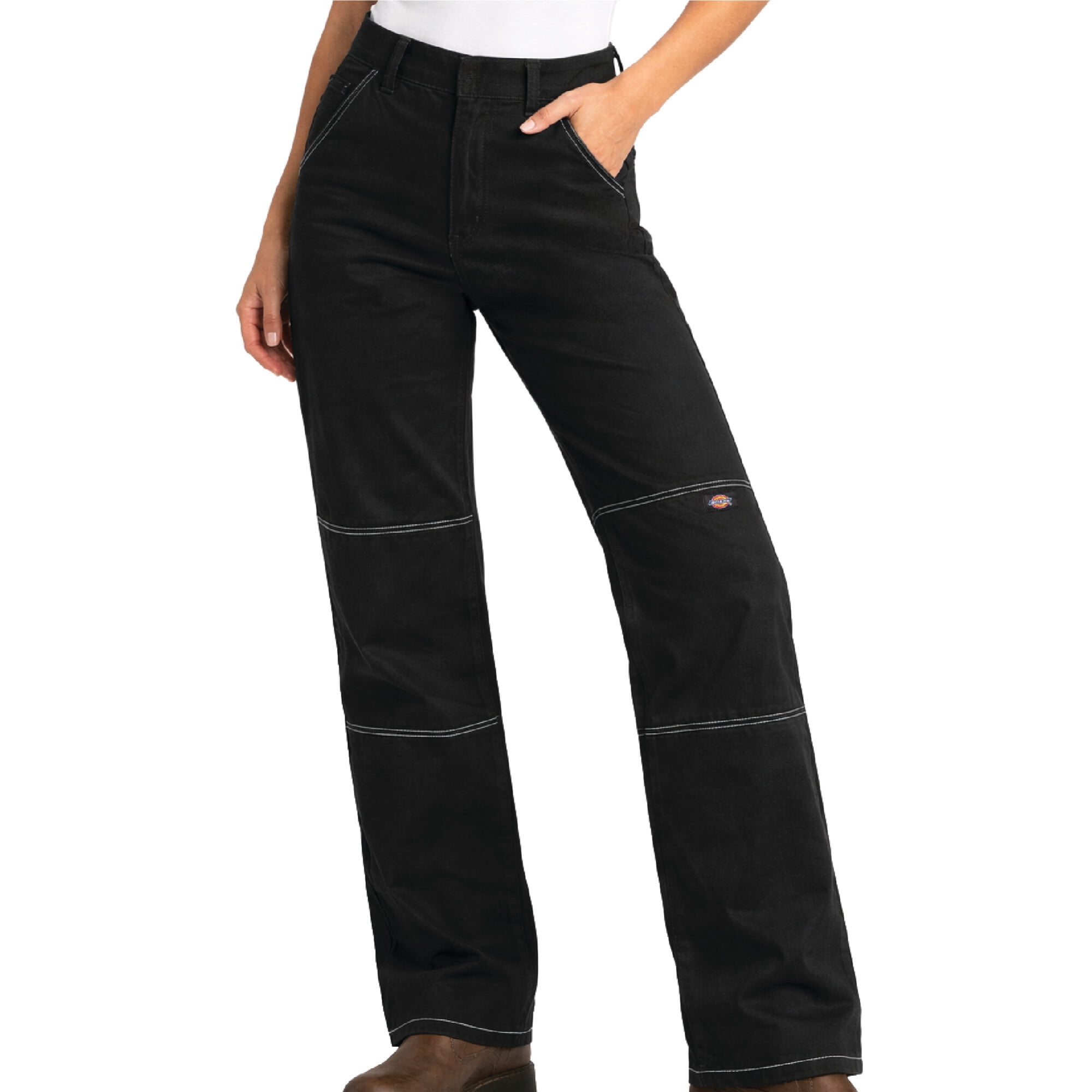 Dickies Womens High Waisted Double Knee Work Pants, Runs Small