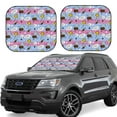 thumbnail image 1 of Vsdgher Bees And Daisies Striped Print Car Windshield Sun Shade, Reflective Sunshade Window Sunshade Sun Visor Protector Fit for Cars,Trucks,SUVs-Medium, 1 of 6